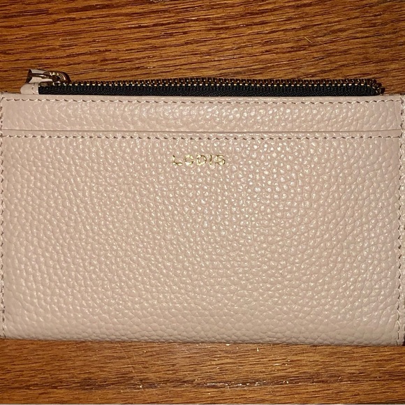 Lodis Cream Leather wallet with Card Holder - Picture 1 of 7
